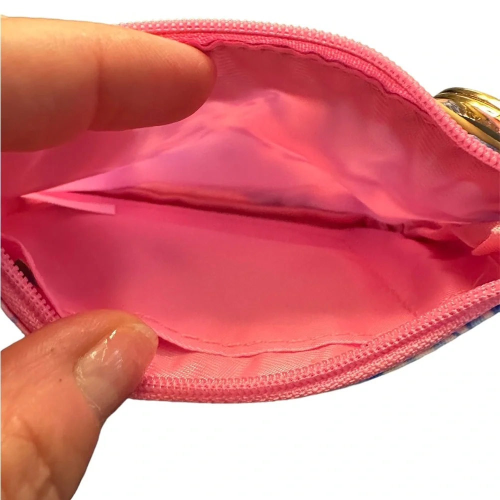 LILLY PULITZER keyring change purse/wallet with ID window NWOT